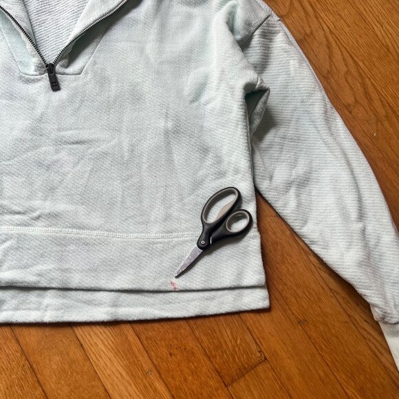 Sweaty Betty Size XS Pearl Blue Nestle Up Half Zip Pullover Sweatshirt - Picture 6 of 16